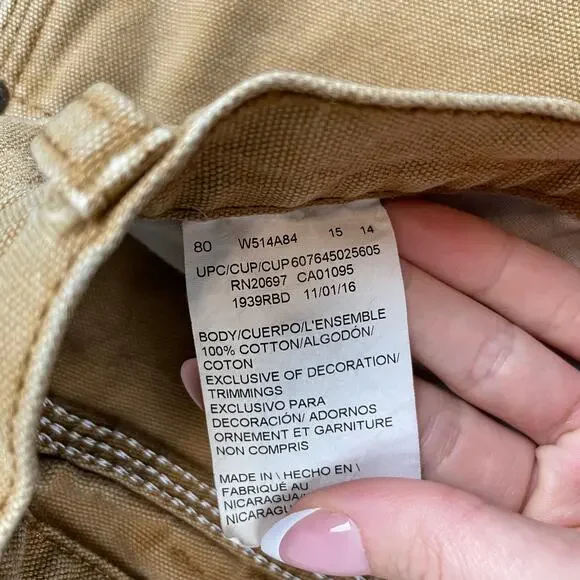 Vintage Dickies Brown Canvas Duck Painter Carpenter Pants Sz 31" - Picture 2 of 5